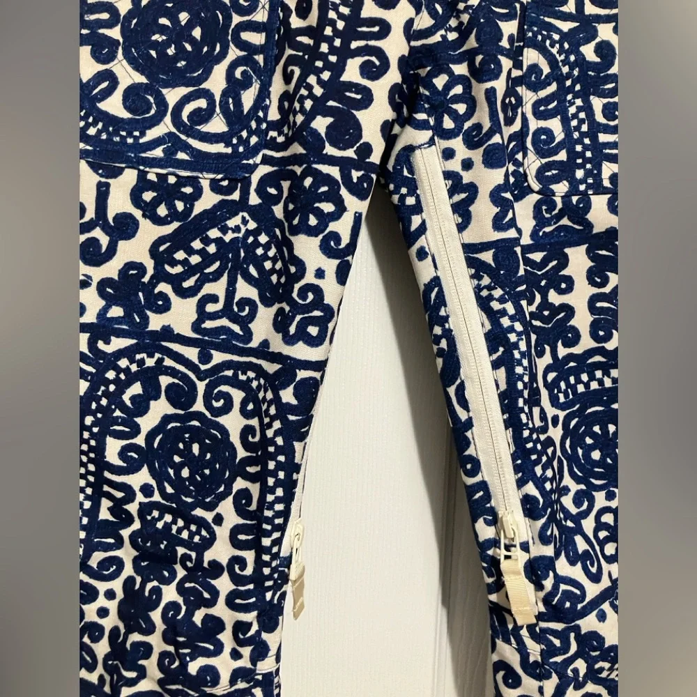 Burton Vida blue white rustic print snowboard ski pants  XS - Picture 5 of 11